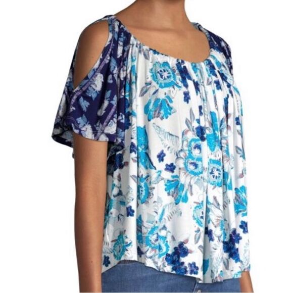 ⭐️NWT MSRP $78 Free People Baja Short Sleeve Print T-Shirt Women's Size Small - Picture 2 of 8